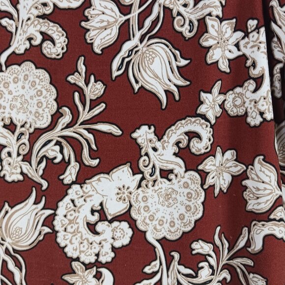 Chicos Twist Front Scrolls Top Women’s Size 0 Small Keyhole Neck 3/4 Sleeve - Picture 3 of 7